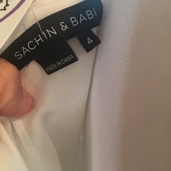 Sachin & Babi Asymmetrical Silk & Cotton Tank - Picture 5 of 5